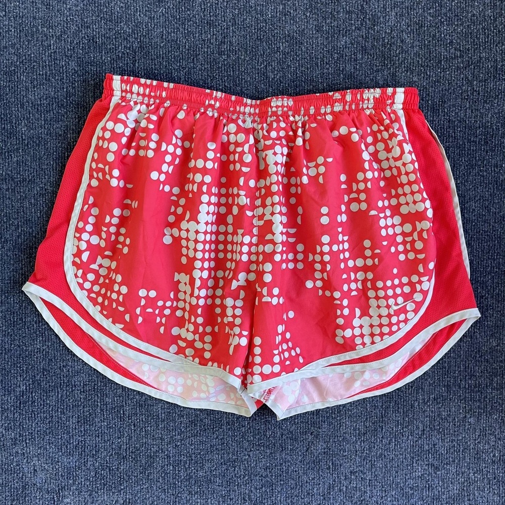 Nike Dri-FIT Shorts Womens XL‎ Pink Polka Dot 3" Running Athletic Lightweight